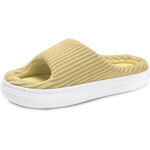 Slippers Memory OpenToe House Bedroom Corduroy Lightweight Shoes Comfy for Women